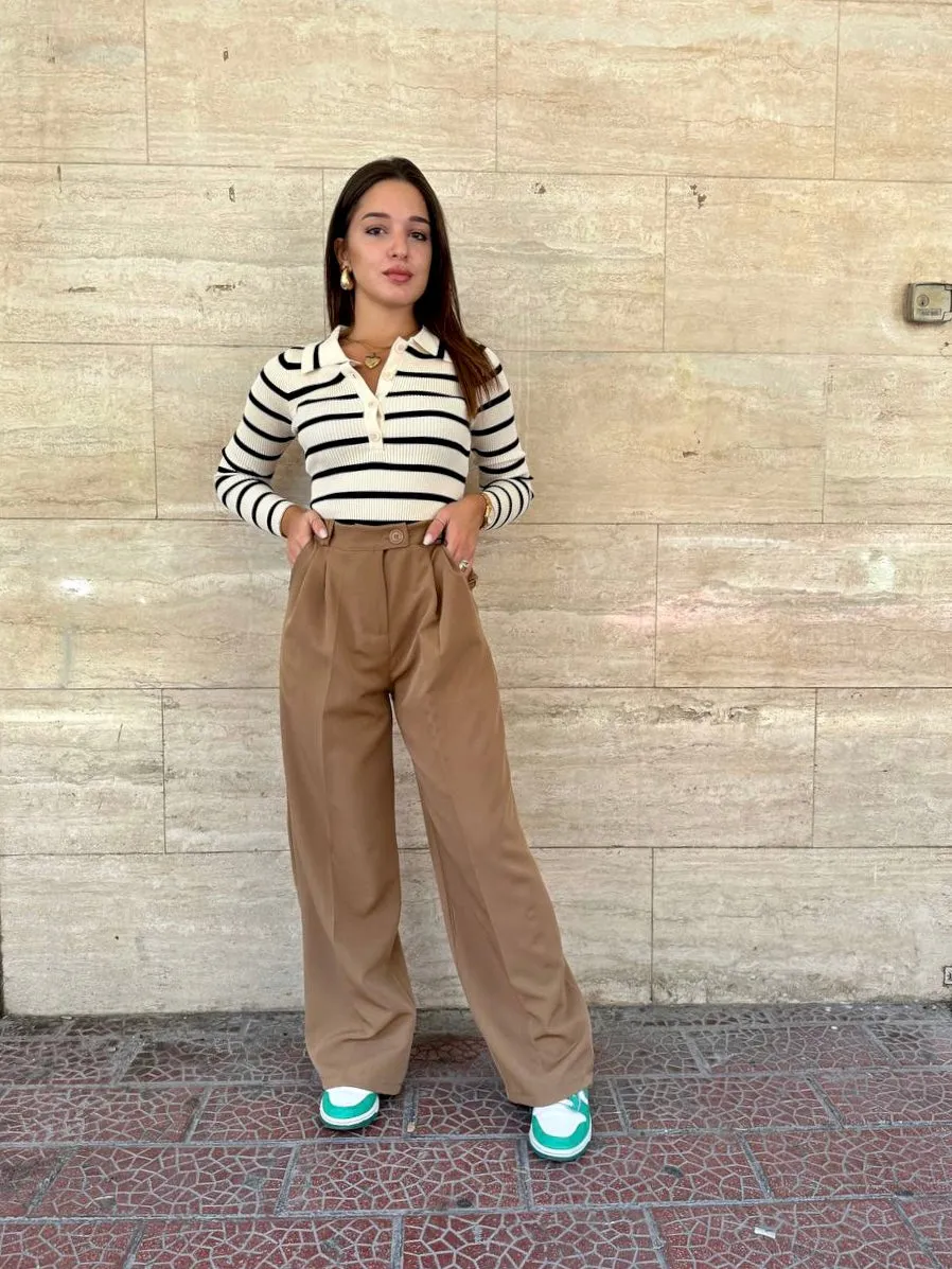 Pantalone Cammello Wide Joy