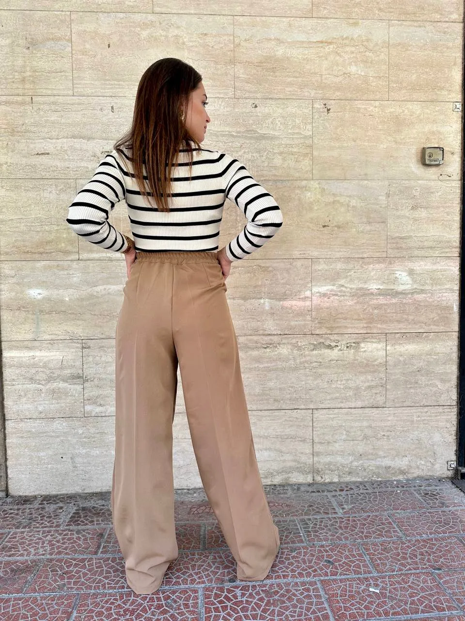 Pantalone Cammello Wide Joy