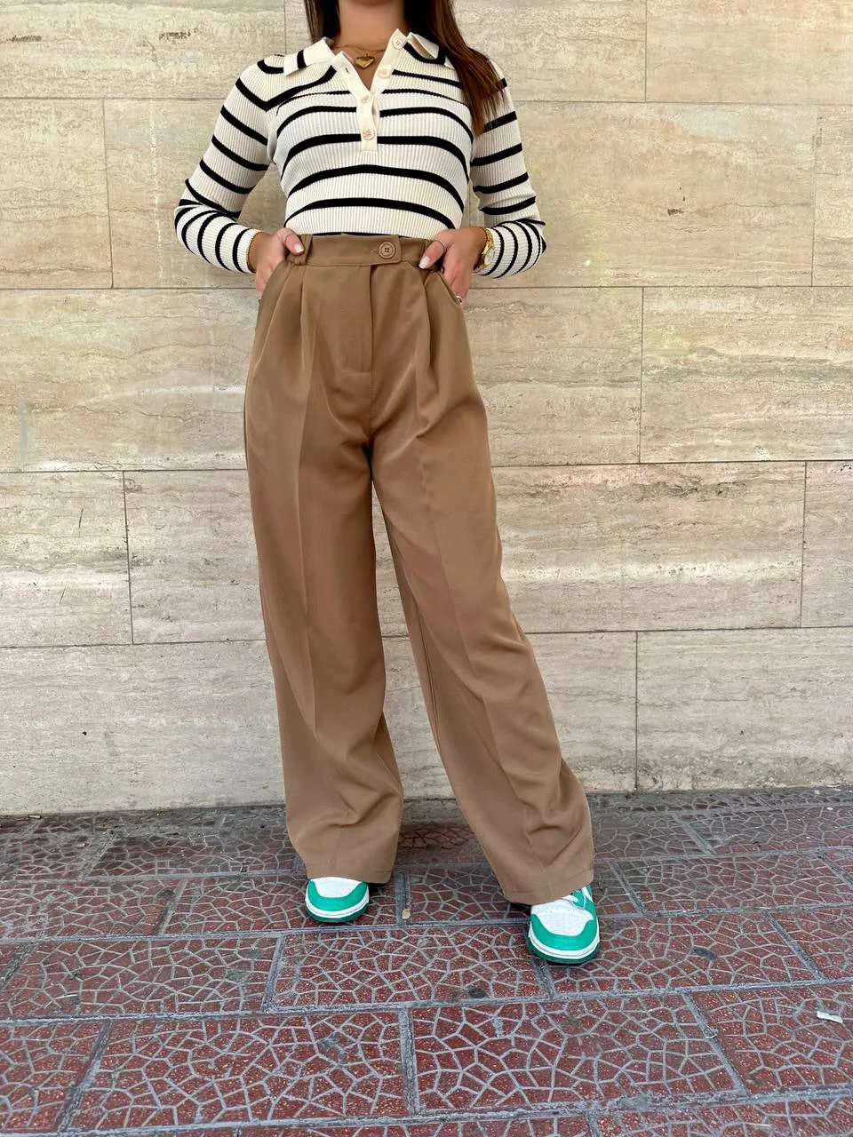 Pantalone Cammello Wide Joy