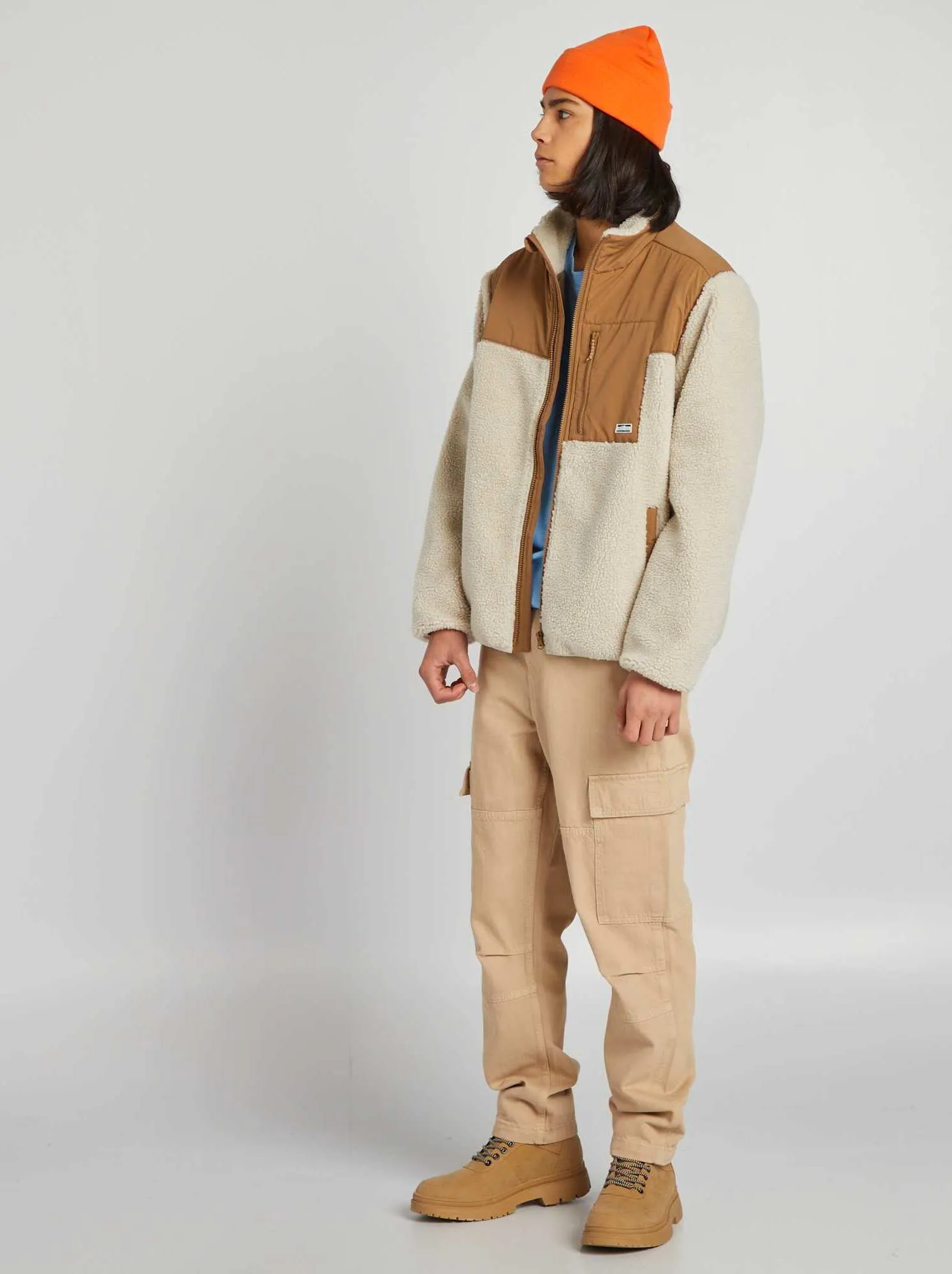 Pantaloni cargo - BEIGE