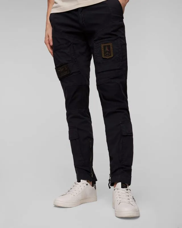 Pantaloni cargo blu scuro da uomo Aeronautica Militare