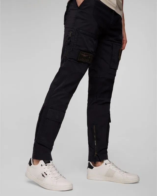 Pantaloni cargo blu scuro da uomo Aeronautica Militare