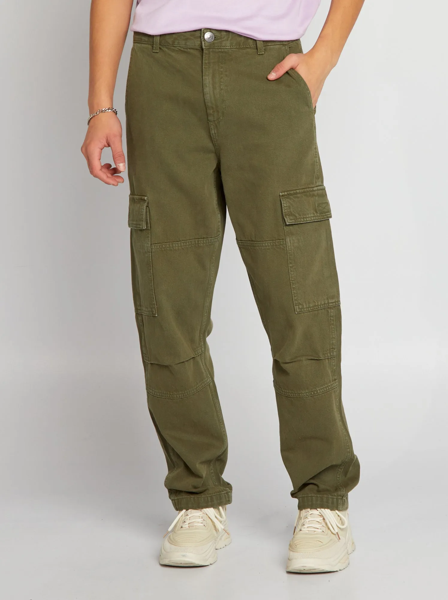 Pantaloni cargo - VERDE