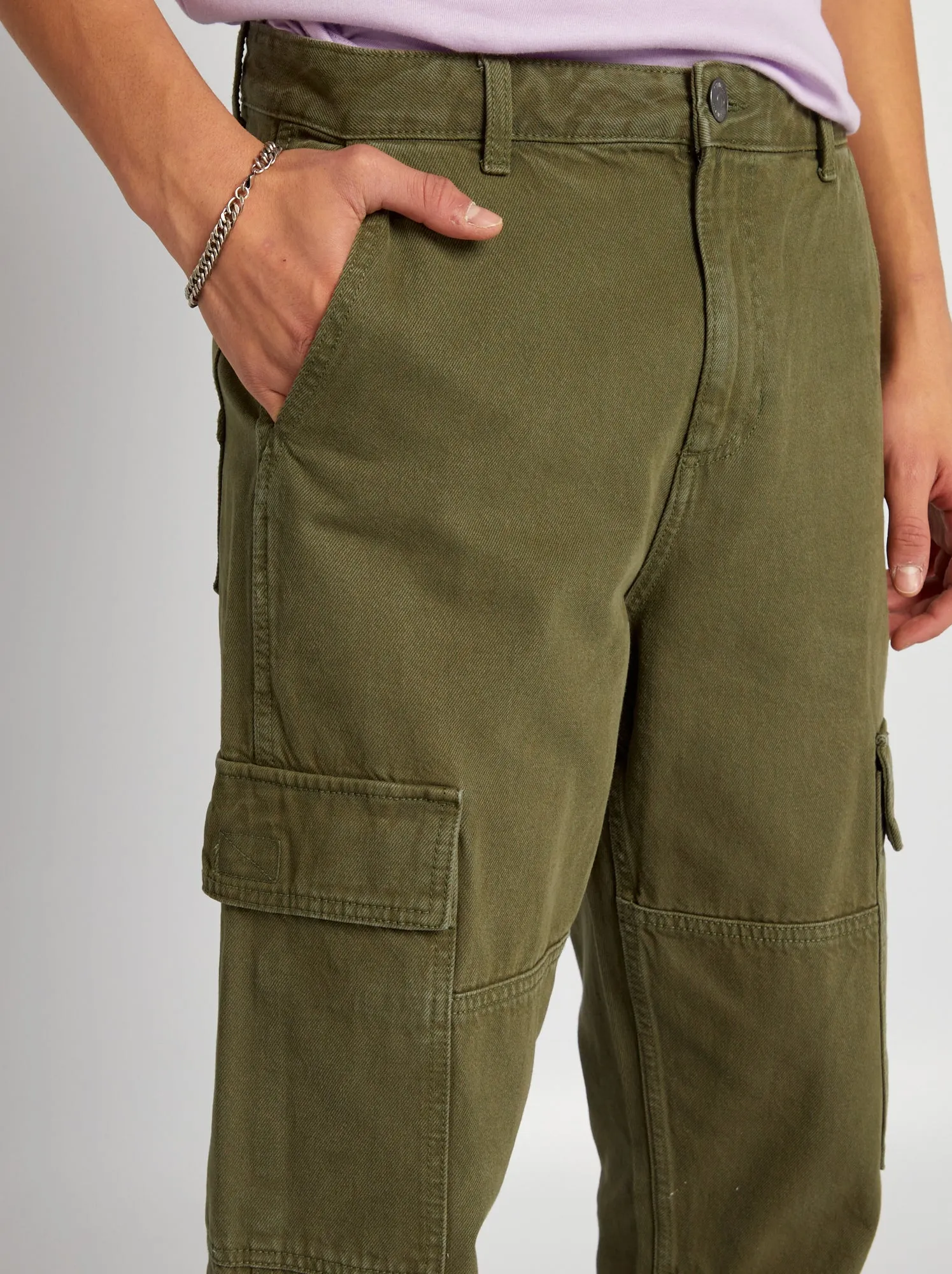 Pantaloni cargo - VERDE