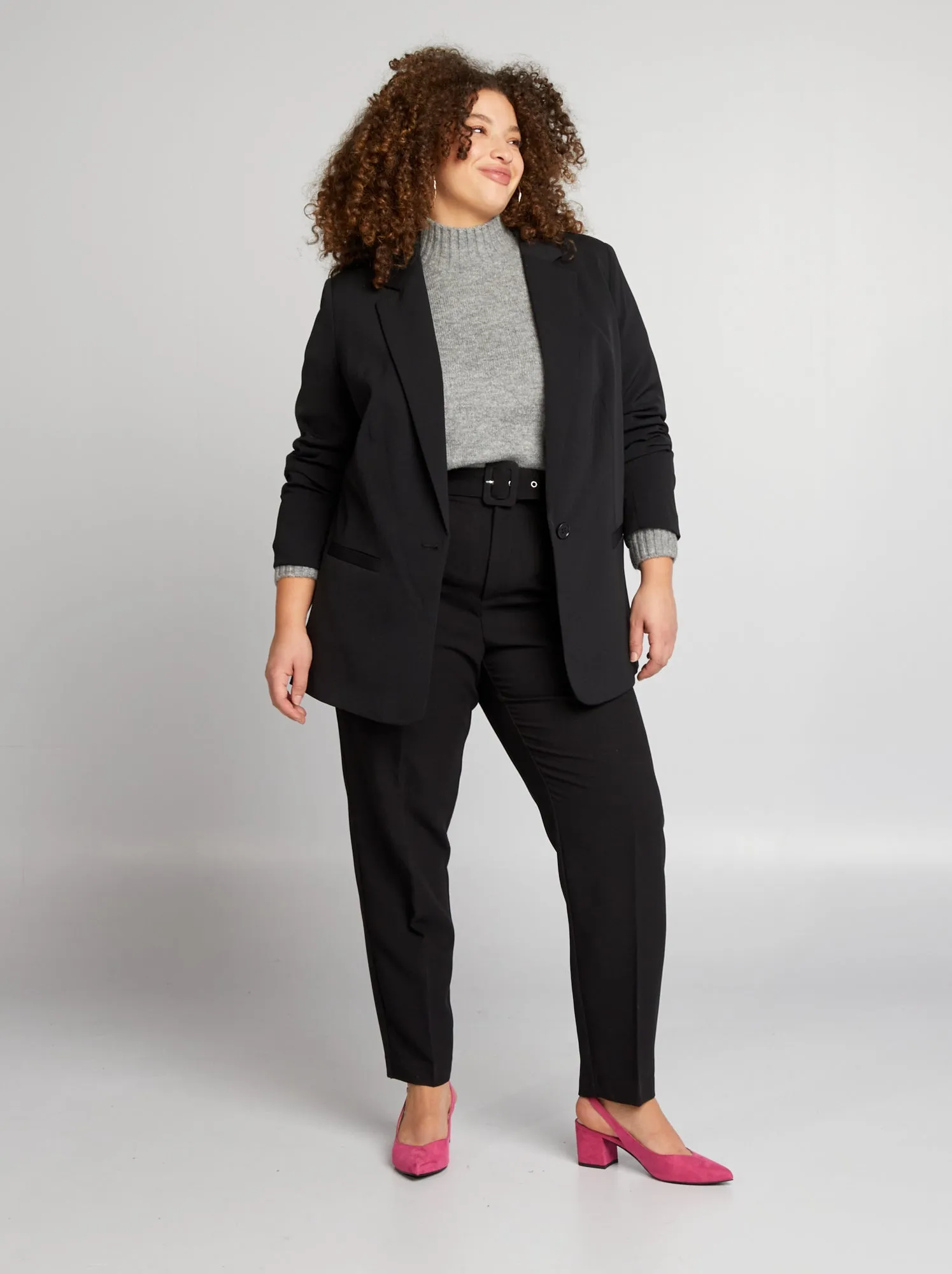 Pantaloni carrot fit - nero