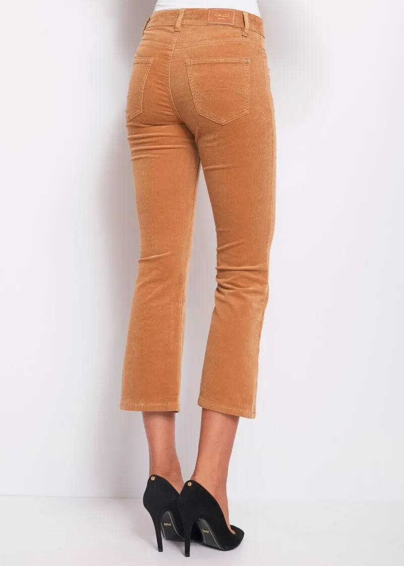 Pantaloni flare in velluto