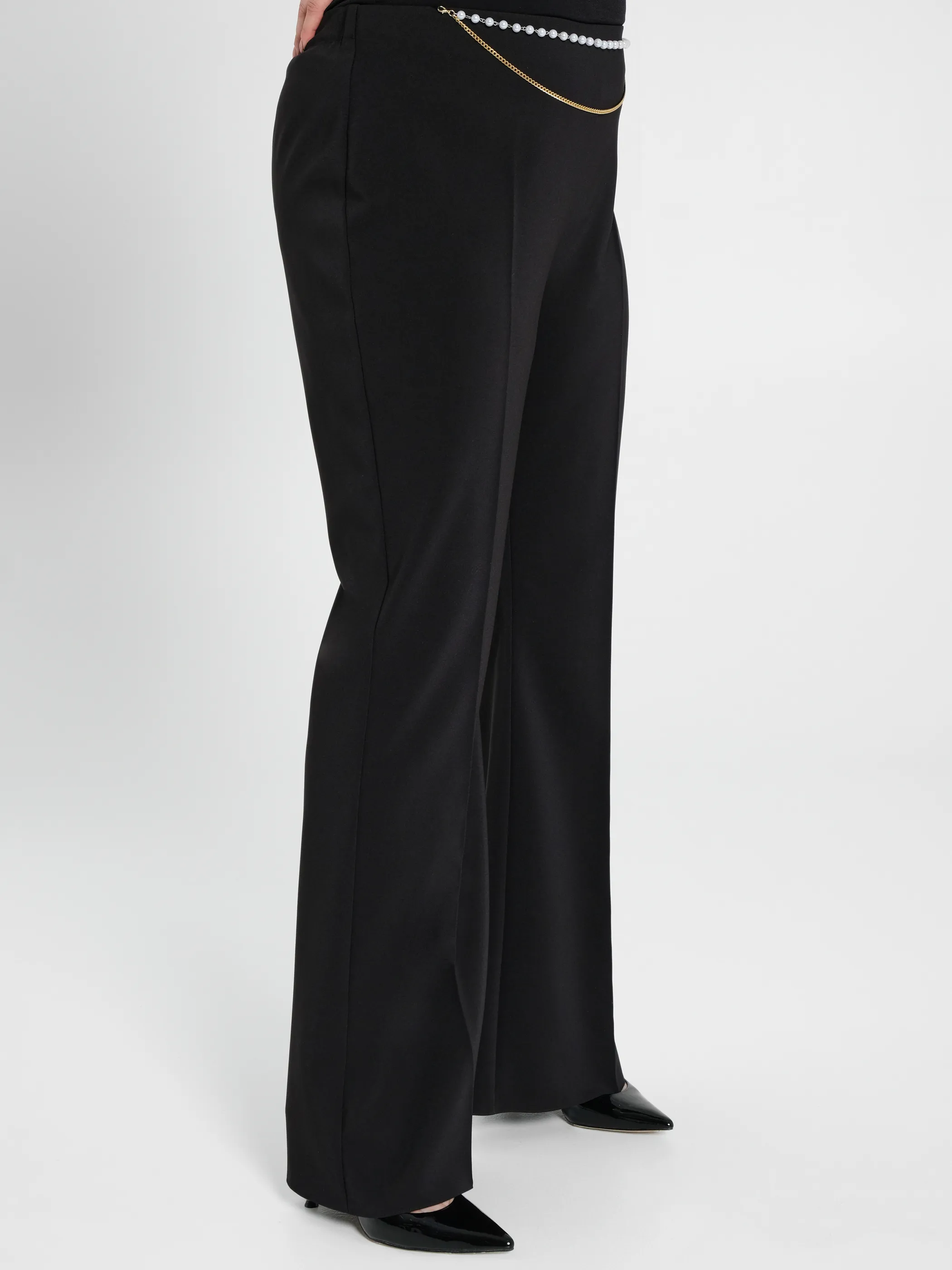      Pantaloni Flared Curvy con Perle     