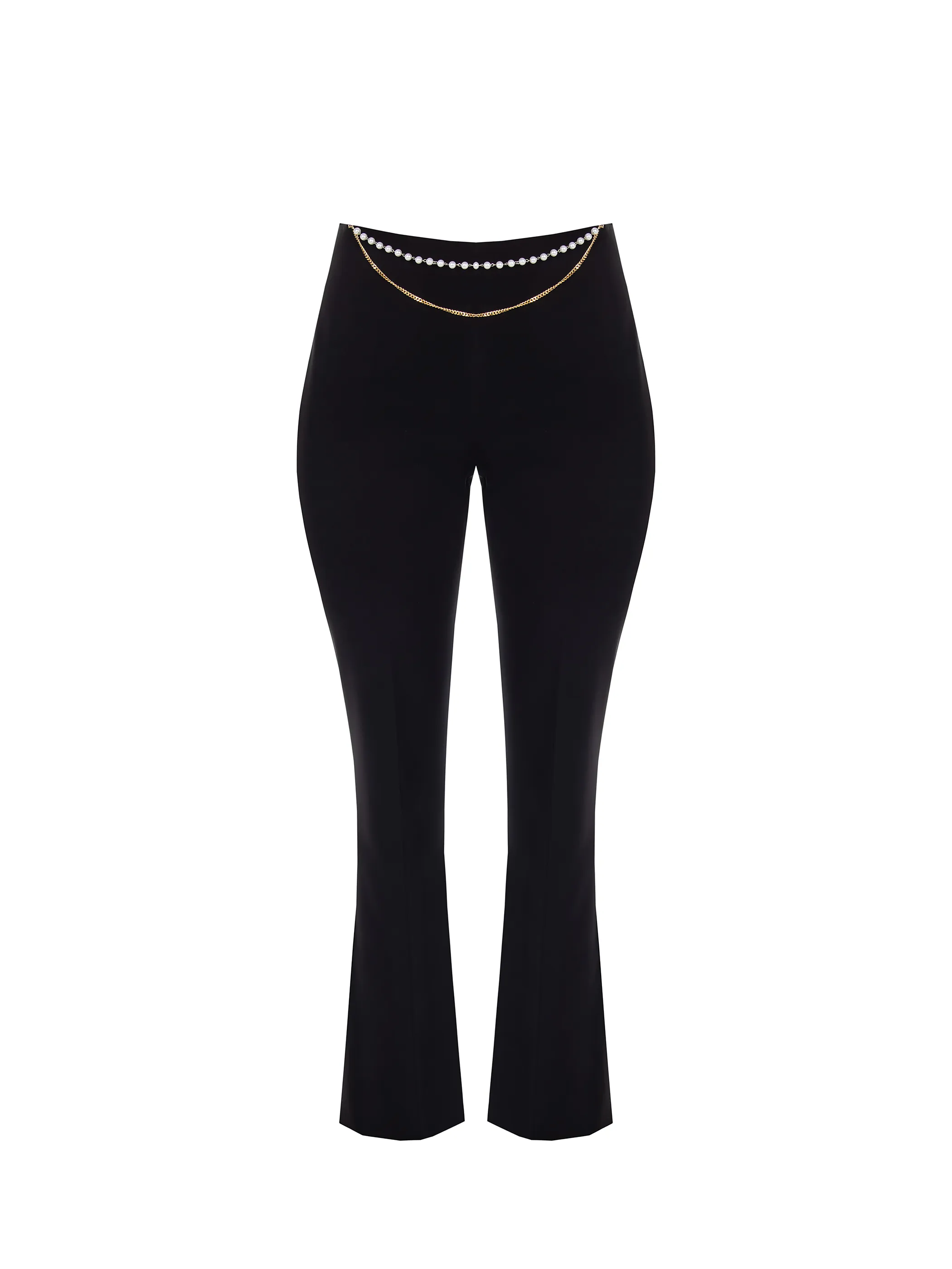      Pantaloni Flared Curvy con Perle     