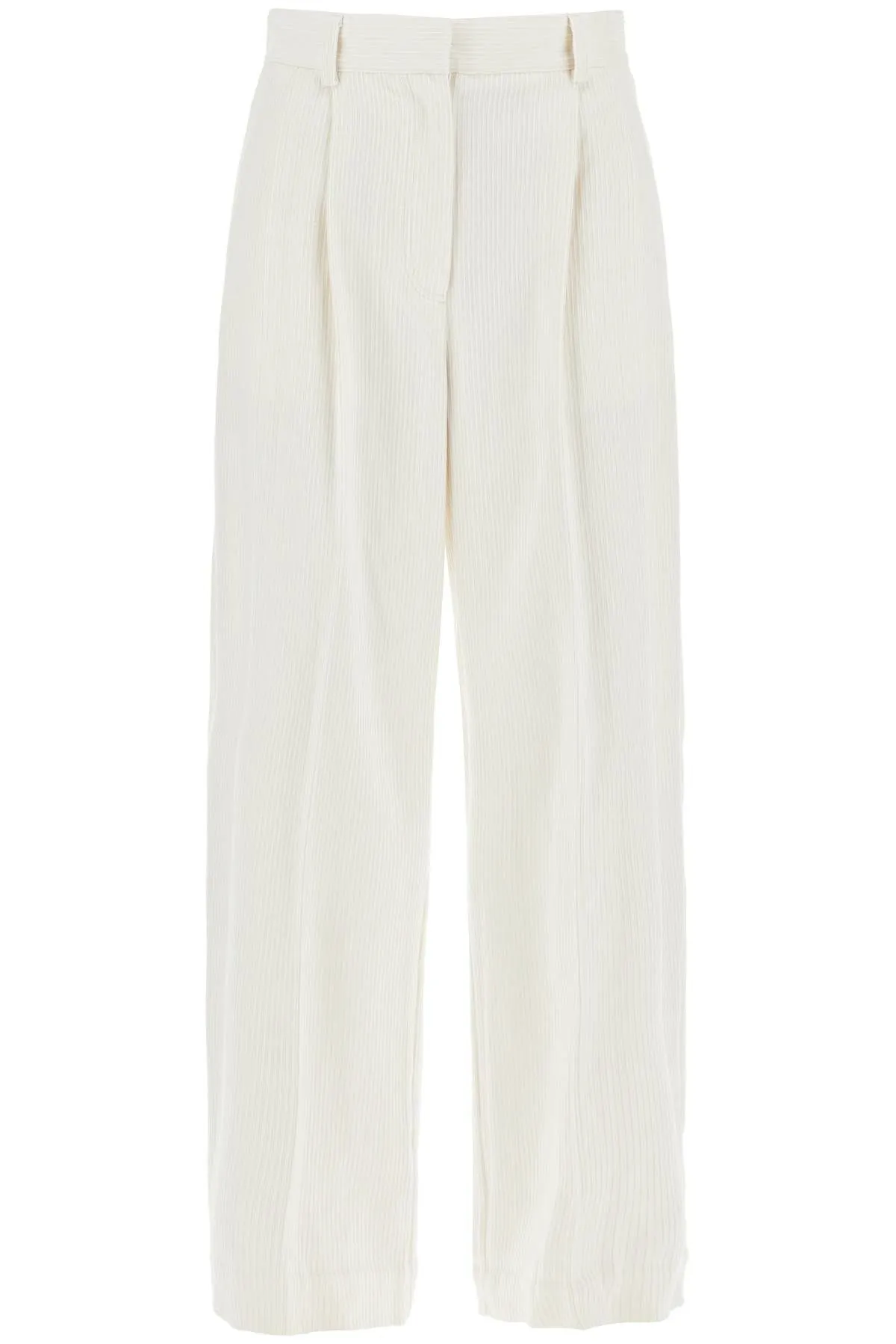 Pantaloni in corduroy di seta e cotone