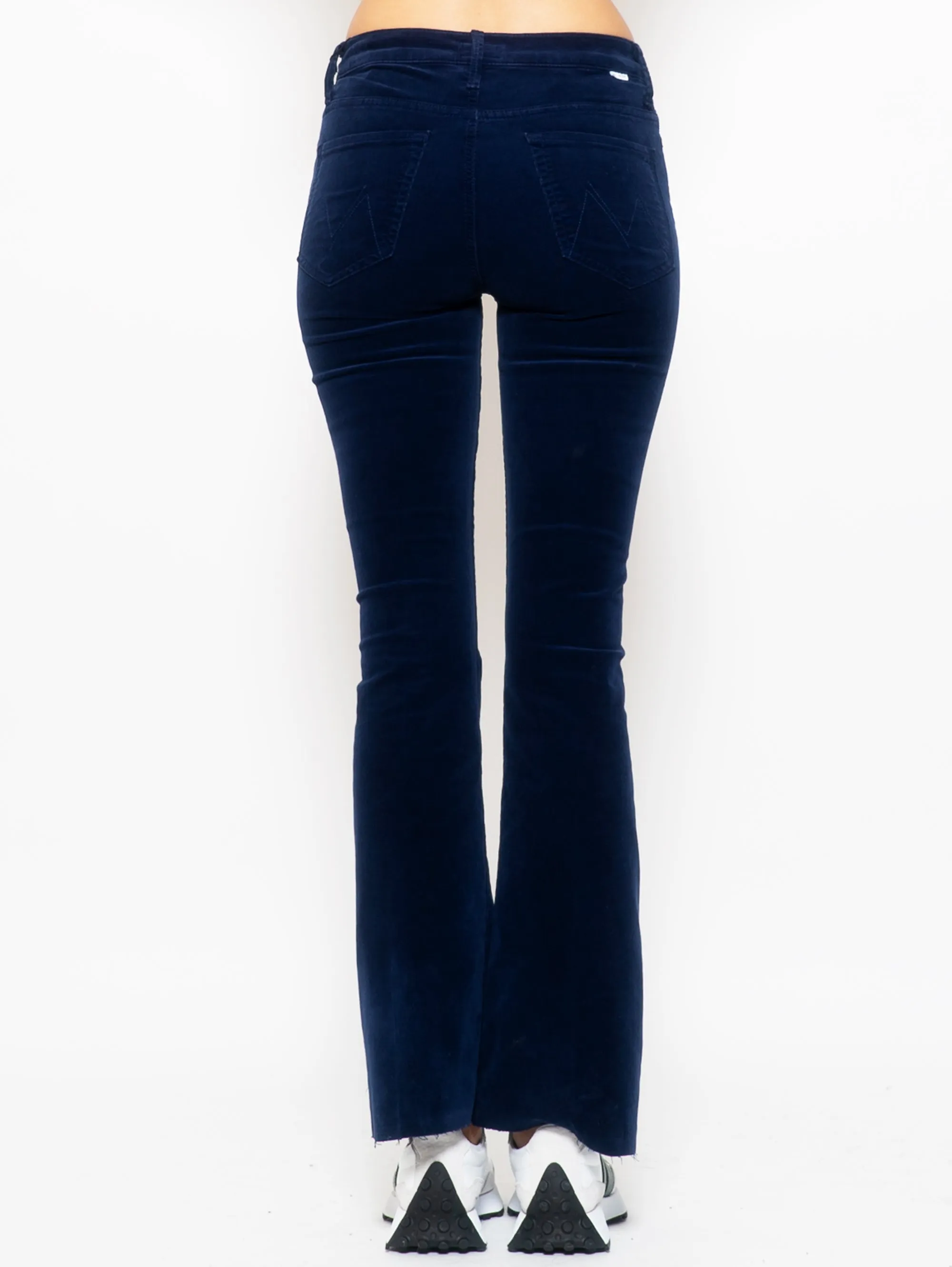 Pantaloni in Velluto a Coste Blu