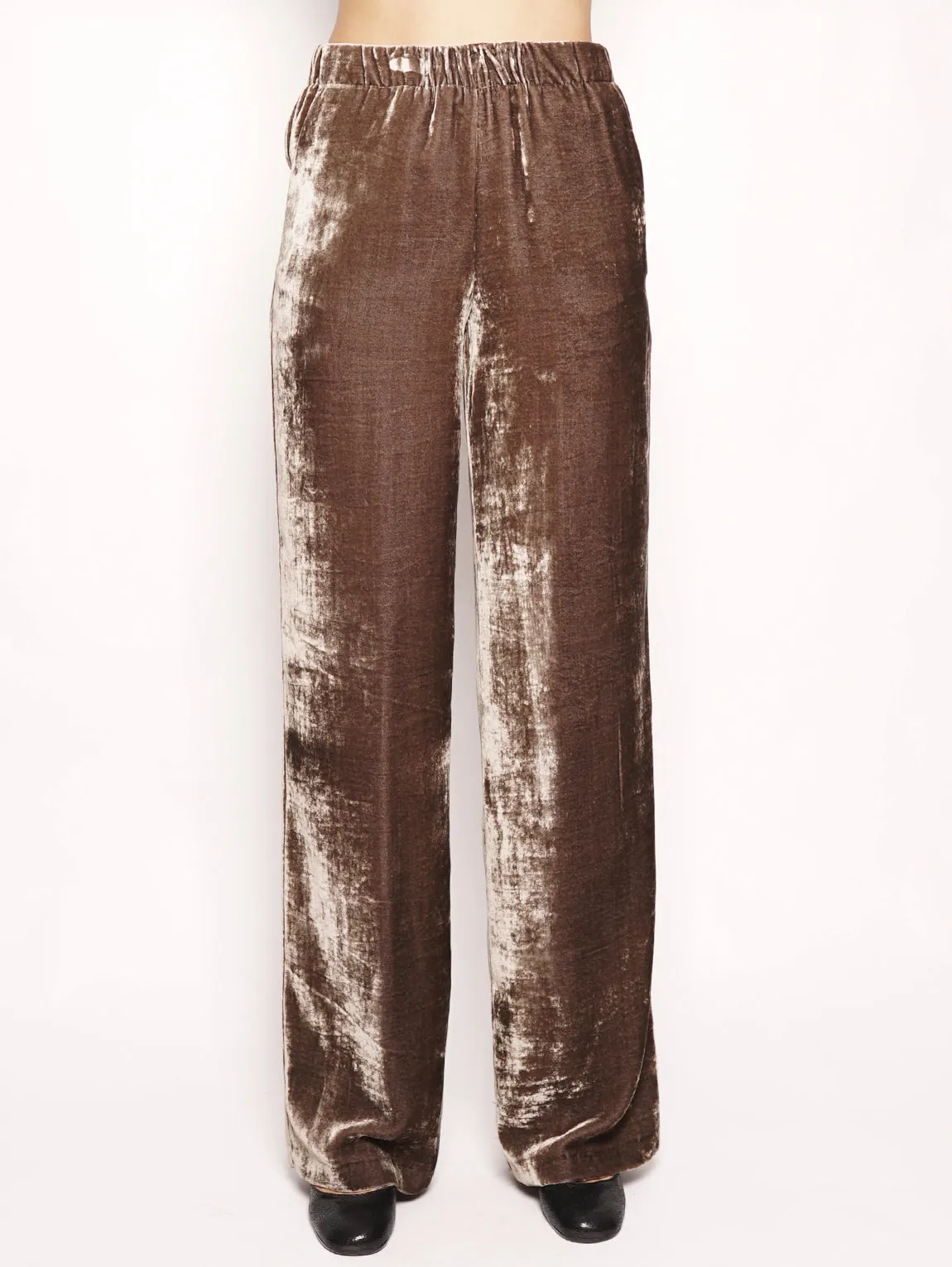 Pantaloni in velluto Bronzo