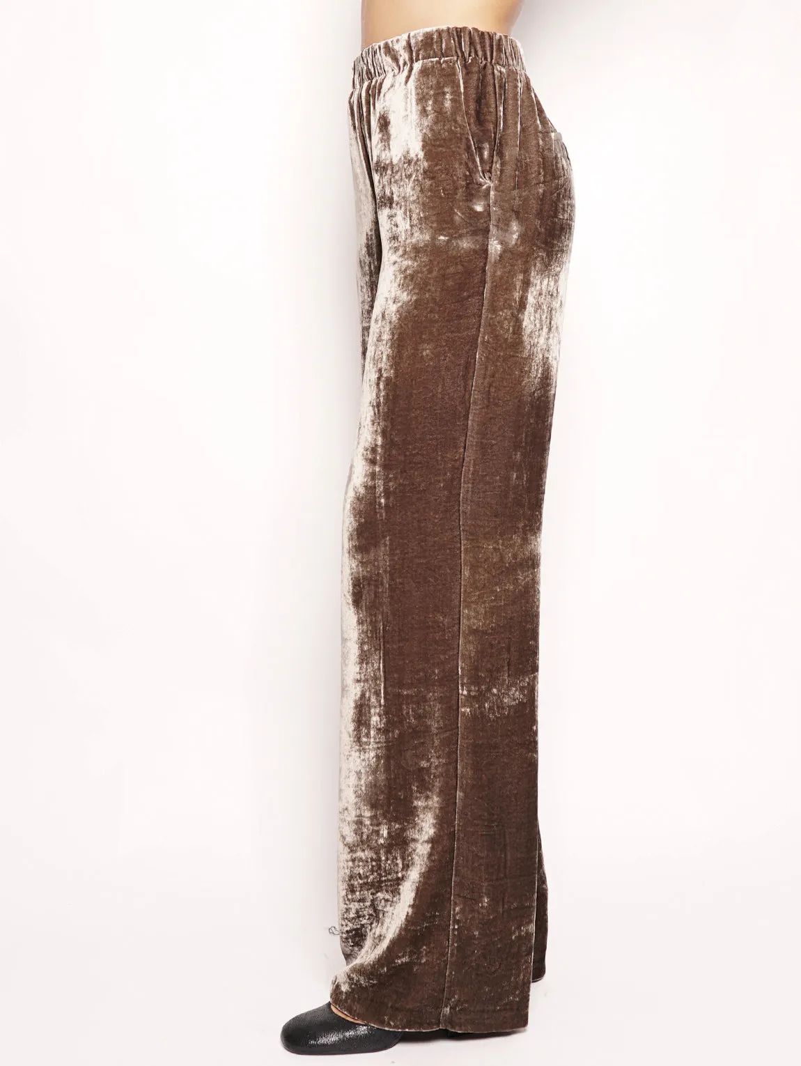 Pantaloni in velluto Bronzo