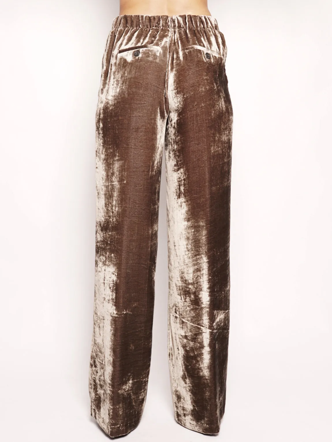 Pantaloni in velluto Bronzo