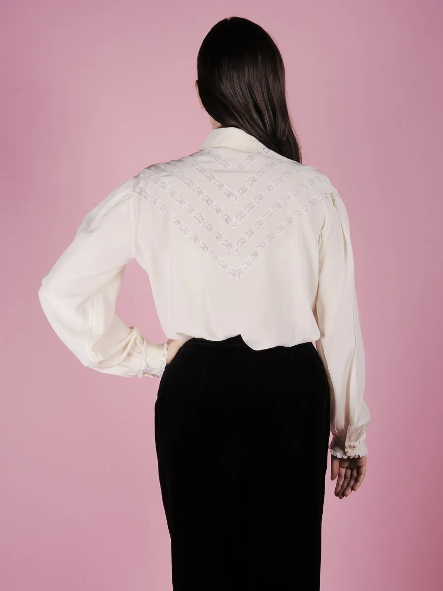 Pantaloni in velluto liscio nero