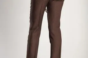 Pantaloni lunghi eleganti con gamba aderente, marrone