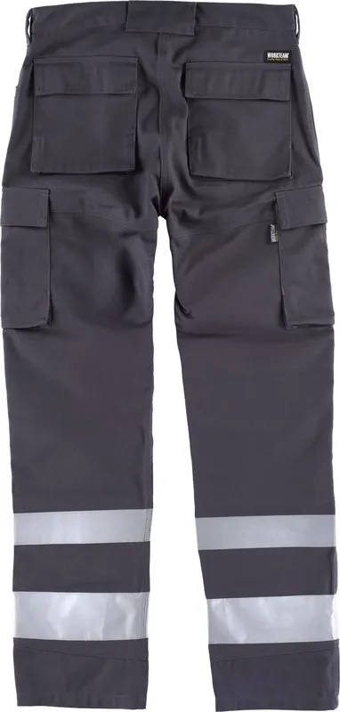 Pantaloni multi-tasca con nastri riflettenti di diverse dimensioni Grigio