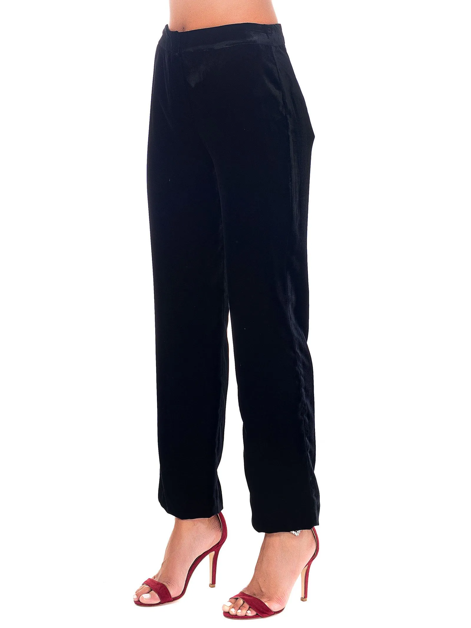 PANTALONI NERO IN VELLUTO