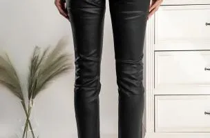 Pantaloni skinny in ecopelle Roda, Nero