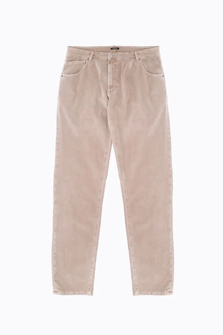 Pantaloni straight effetto velluto