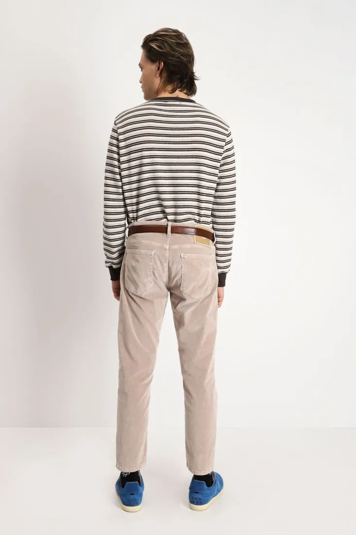 Pantaloni straight effetto velluto
