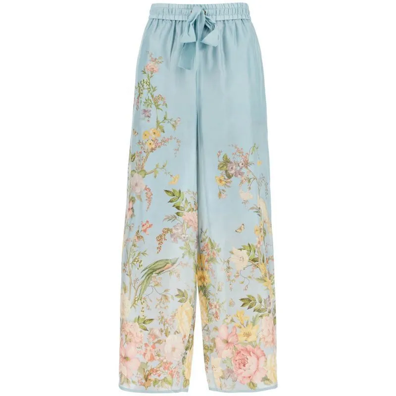 Pantaloni Waverly in seta