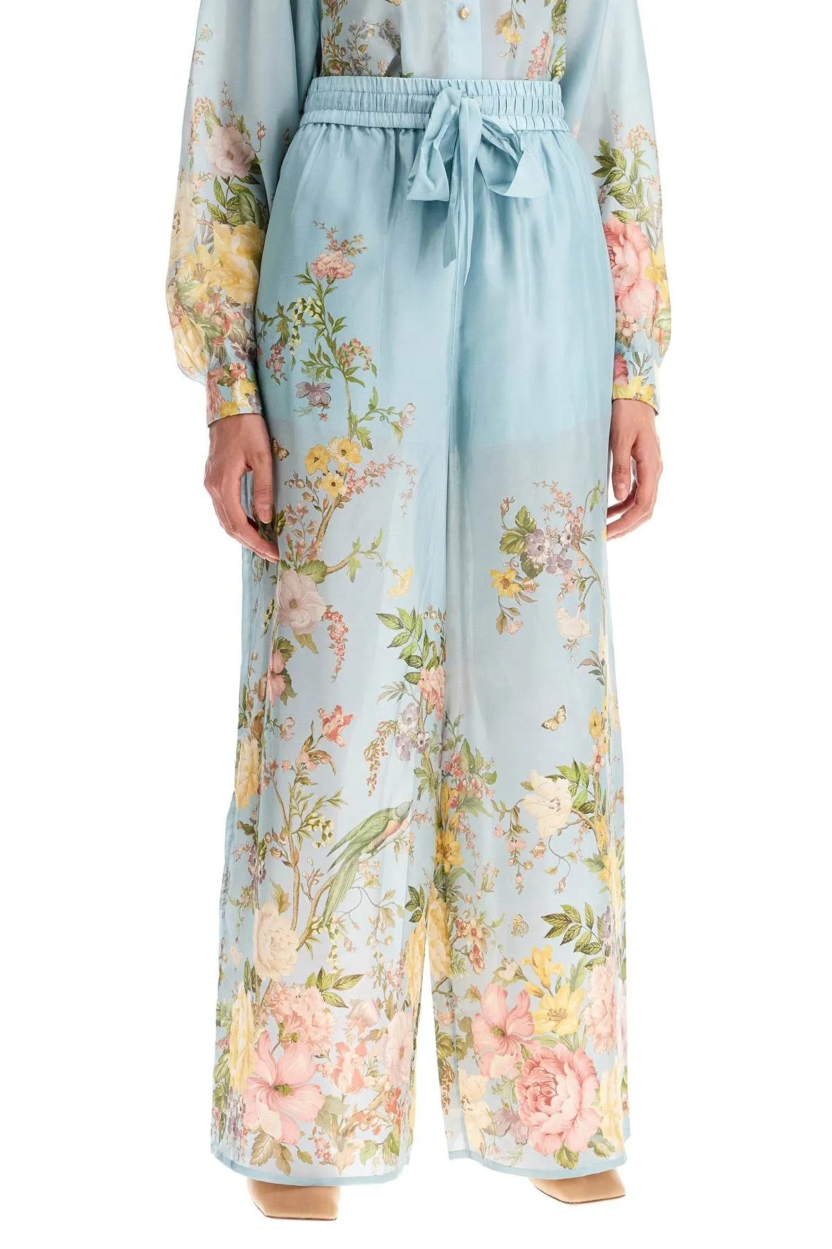 Pantaloni Waverly in seta
