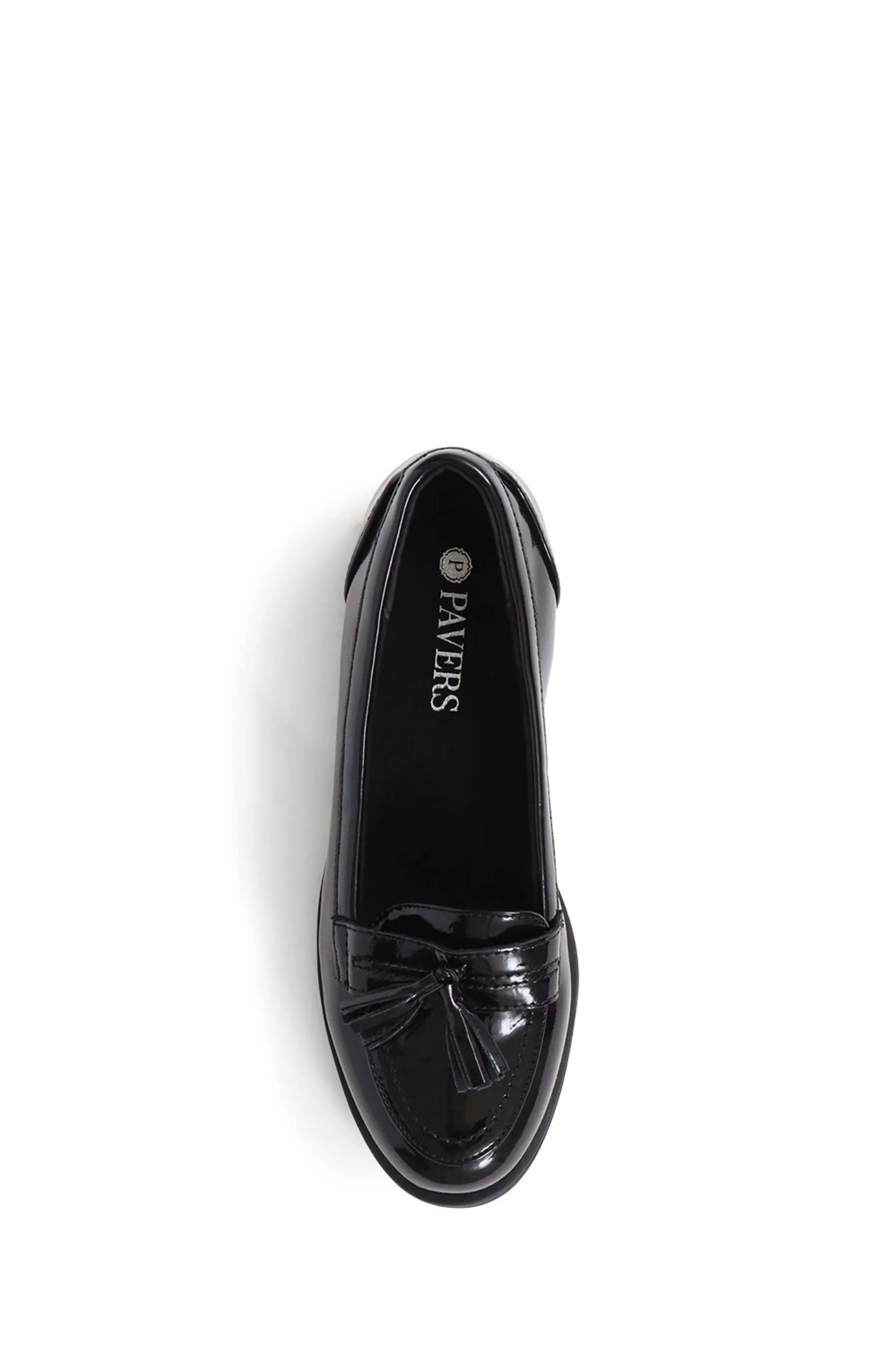 Pavers Smart - Nero in vernice - Mocassini