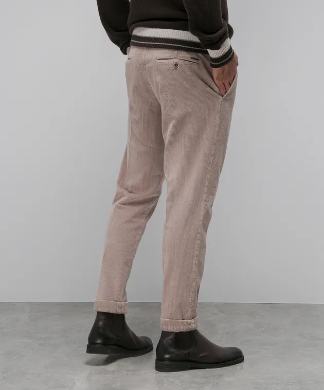 Peserico Pantaloni in velluto a coste beige R54622T405752