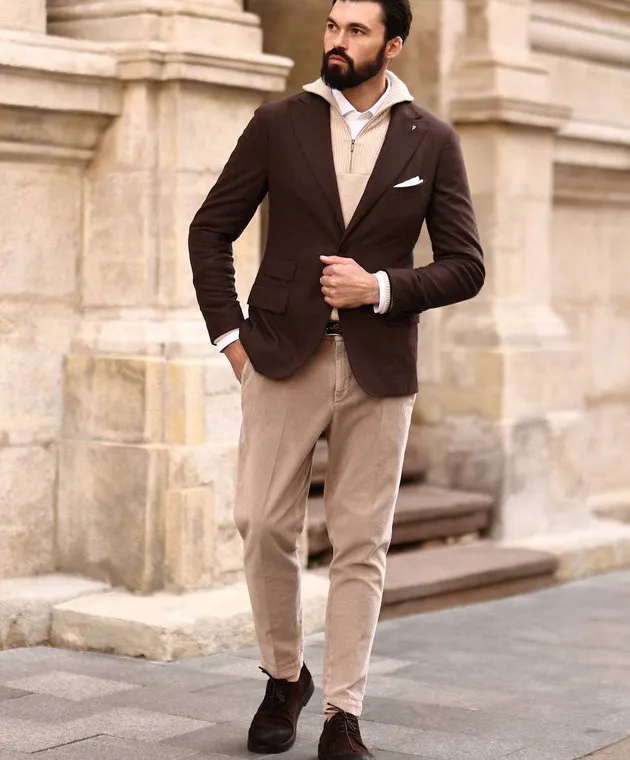 Peserico Pantaloni in velluto a coste beige R54622T405752