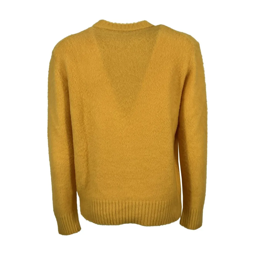 PIACENZA CASHMERE maglia uomo girocollo unito giallo effetto morbido 10475 100% lana MADE IN ITALY
