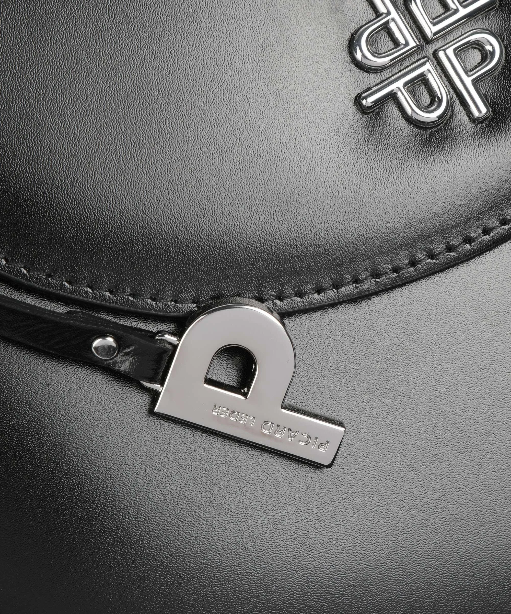  Picard Black Tie Borsa a tracolla pelle di vacchetta liscia nero  
