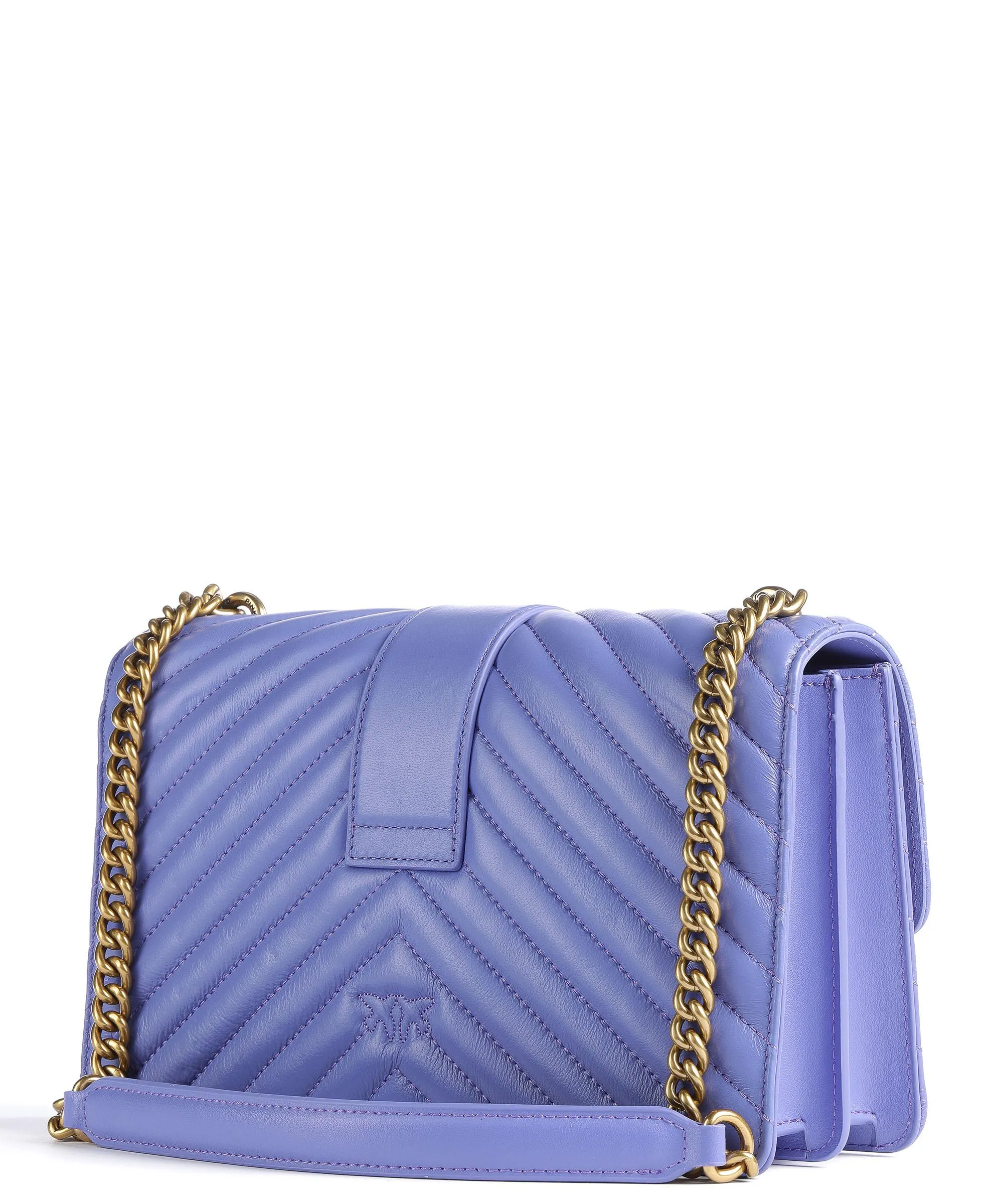  Pinko Love One Classic Borsa a tracolla pelle di pecora lillà  