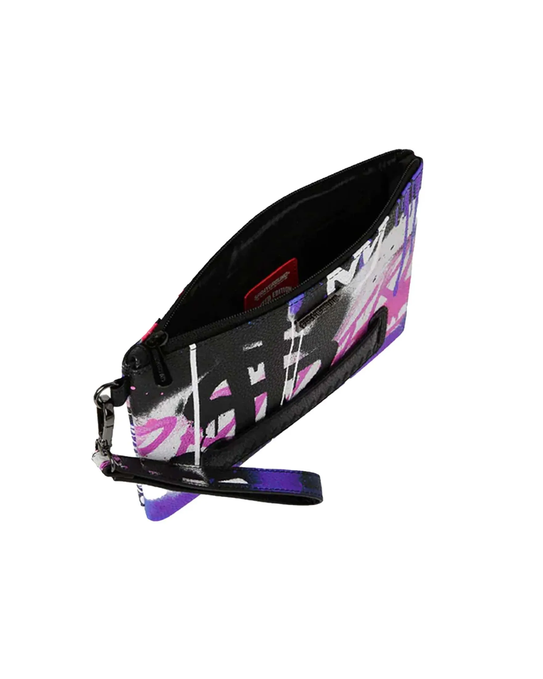 Pochette Vandal Couture in similpelle a fantasia graffiti multicolor