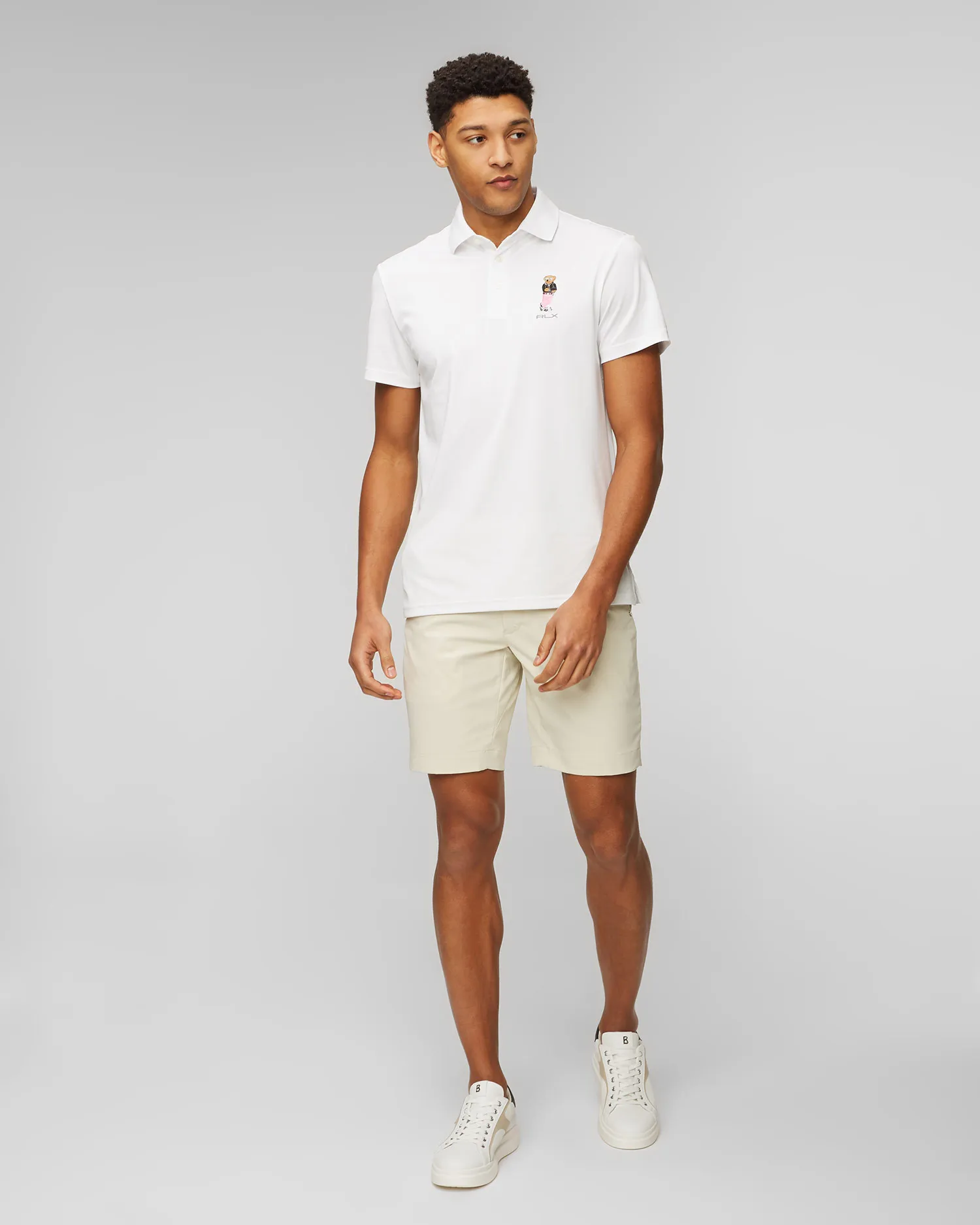 Polo bianca da uomo Ralph Lauren RLX Golf 785931148-100