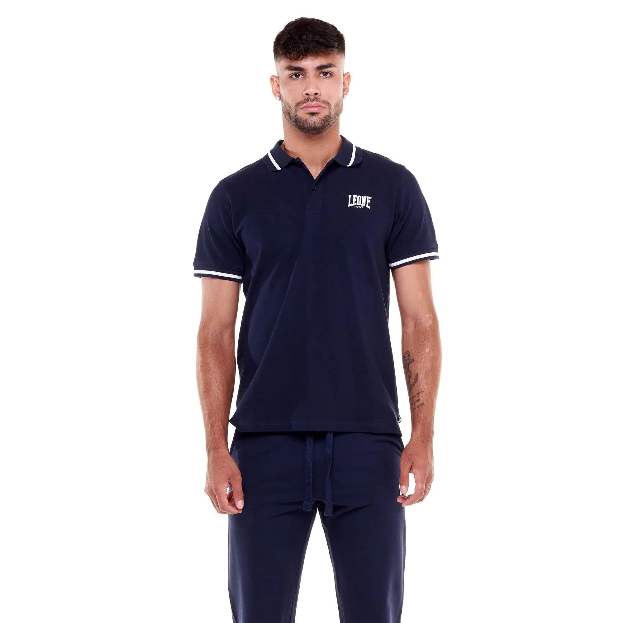 Polo da uomo dettagli a contrasto Basic