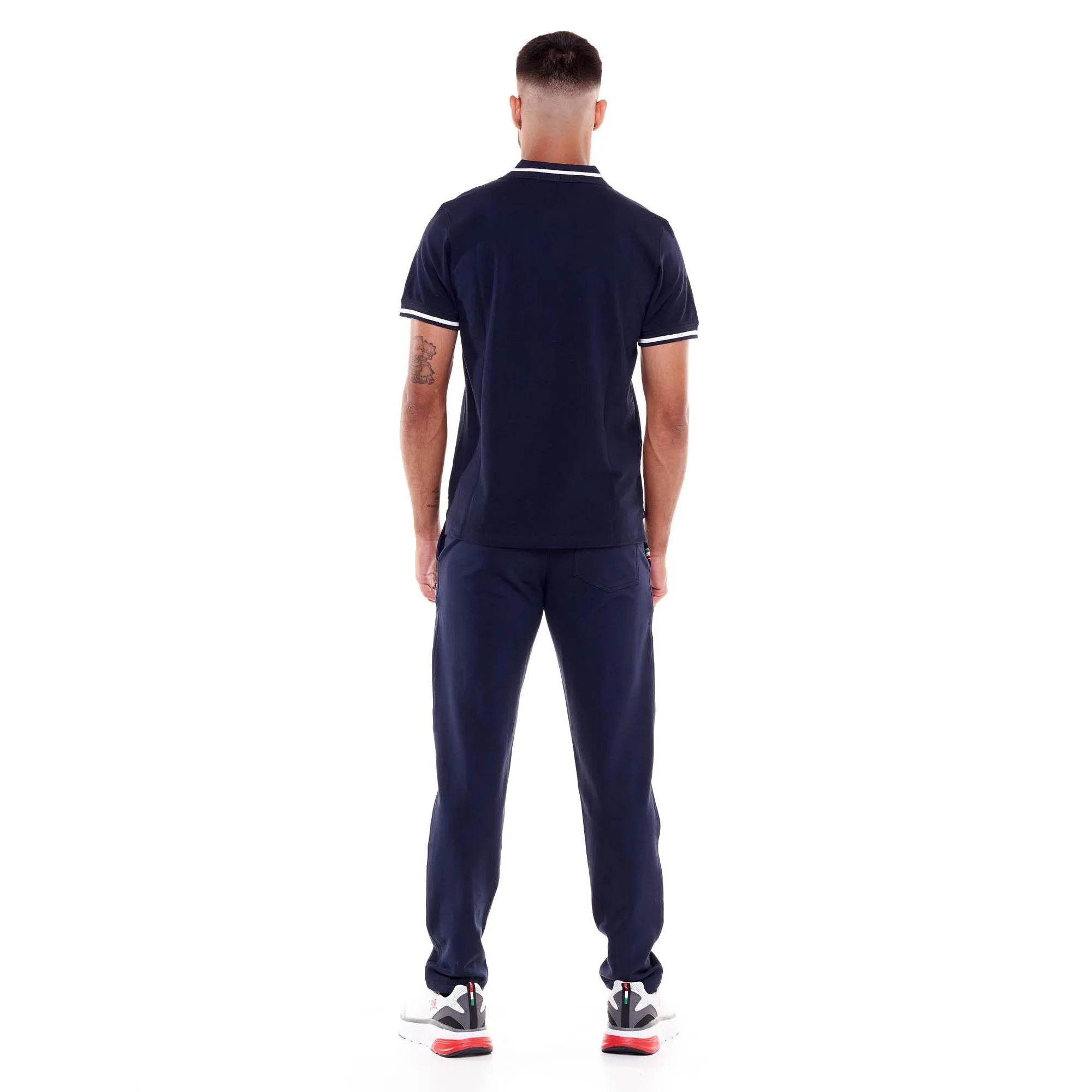 Polo da uomo dettagli a contrasto Basic