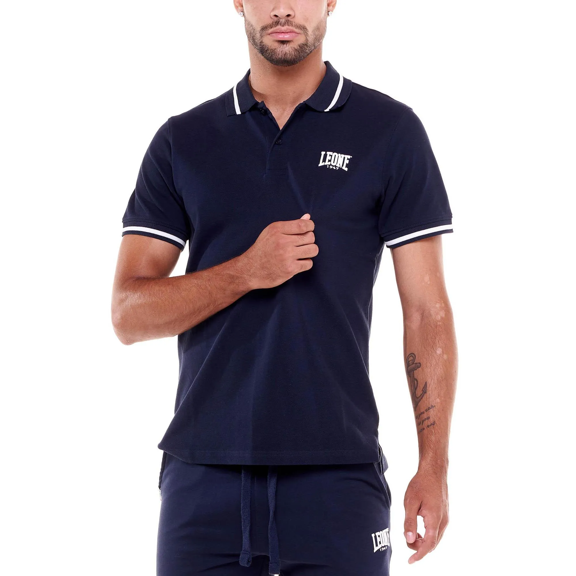 Polo da uomo dettagli a contrasto Basic