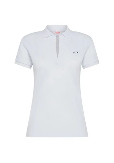 Polo no button S/S EL. bianco