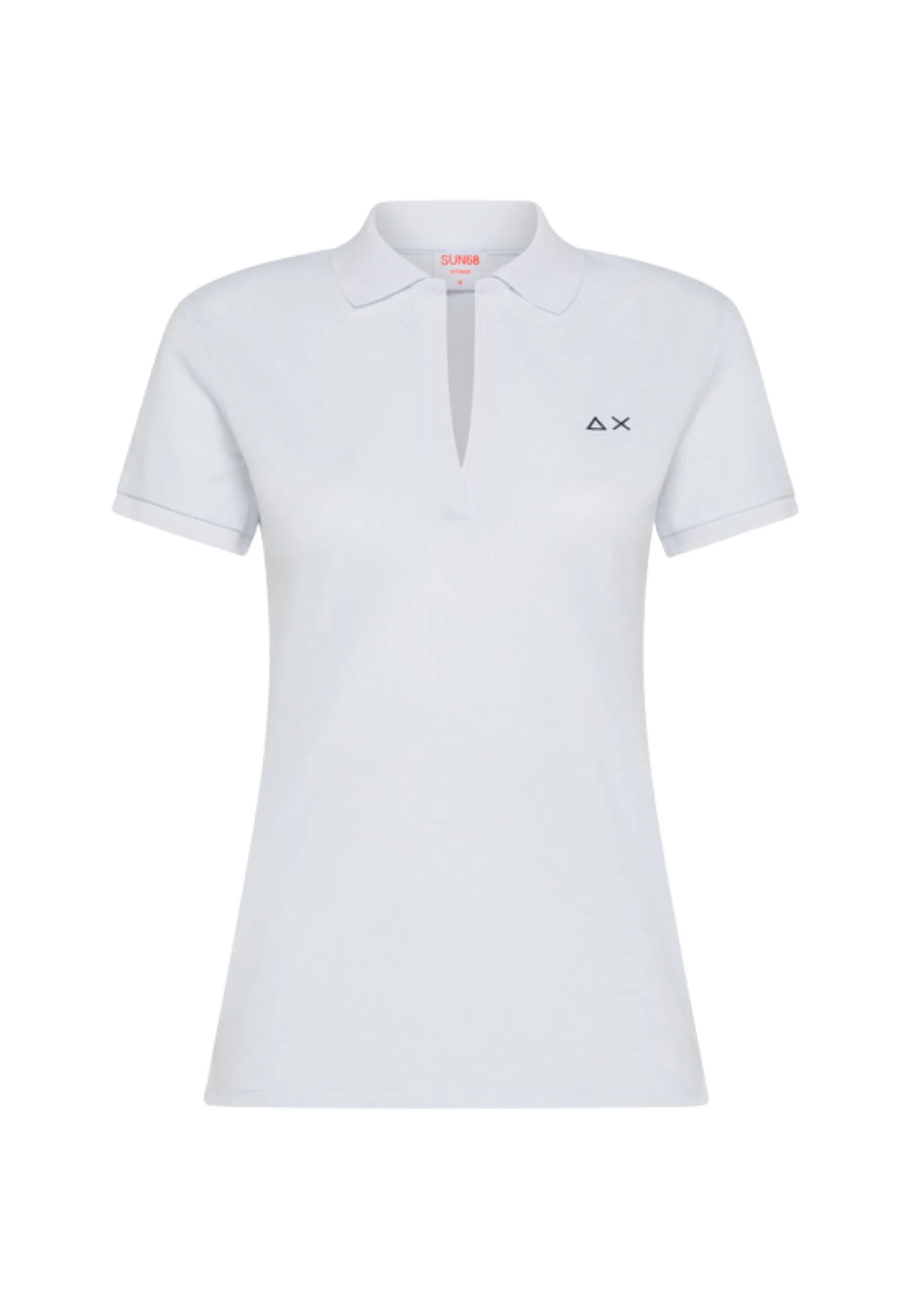 Polo no button S/S EL. bianco