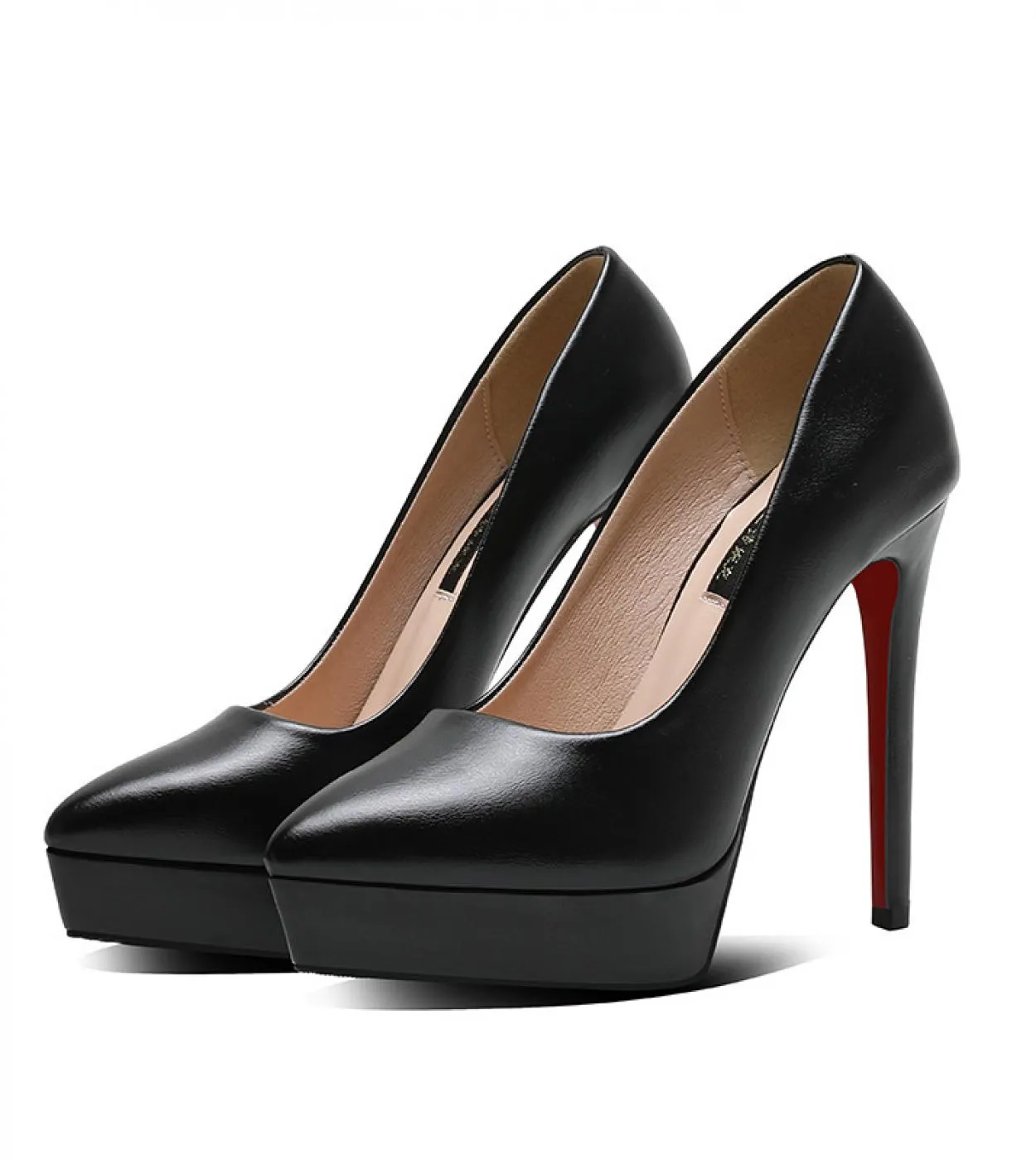 Pompe da donna 12cm Scarpe da donna in pelle opaca Scarpe a punta Scarpe da donna con tacco alto super sottile Scarpe da sposa d