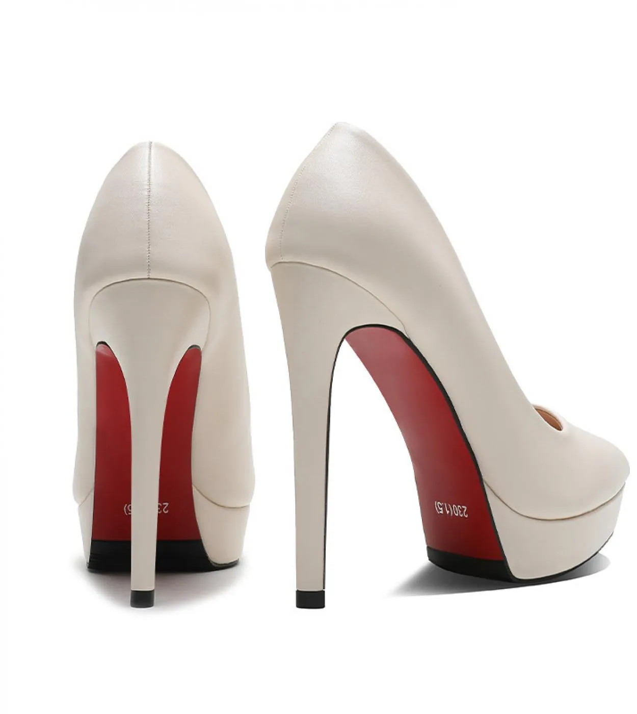 Pompe da donna 12cm Scarpe da donna in pelle opaca Scarpe a punta Scarpe da donna con tacco alto super sottile Scarpe da sposa d