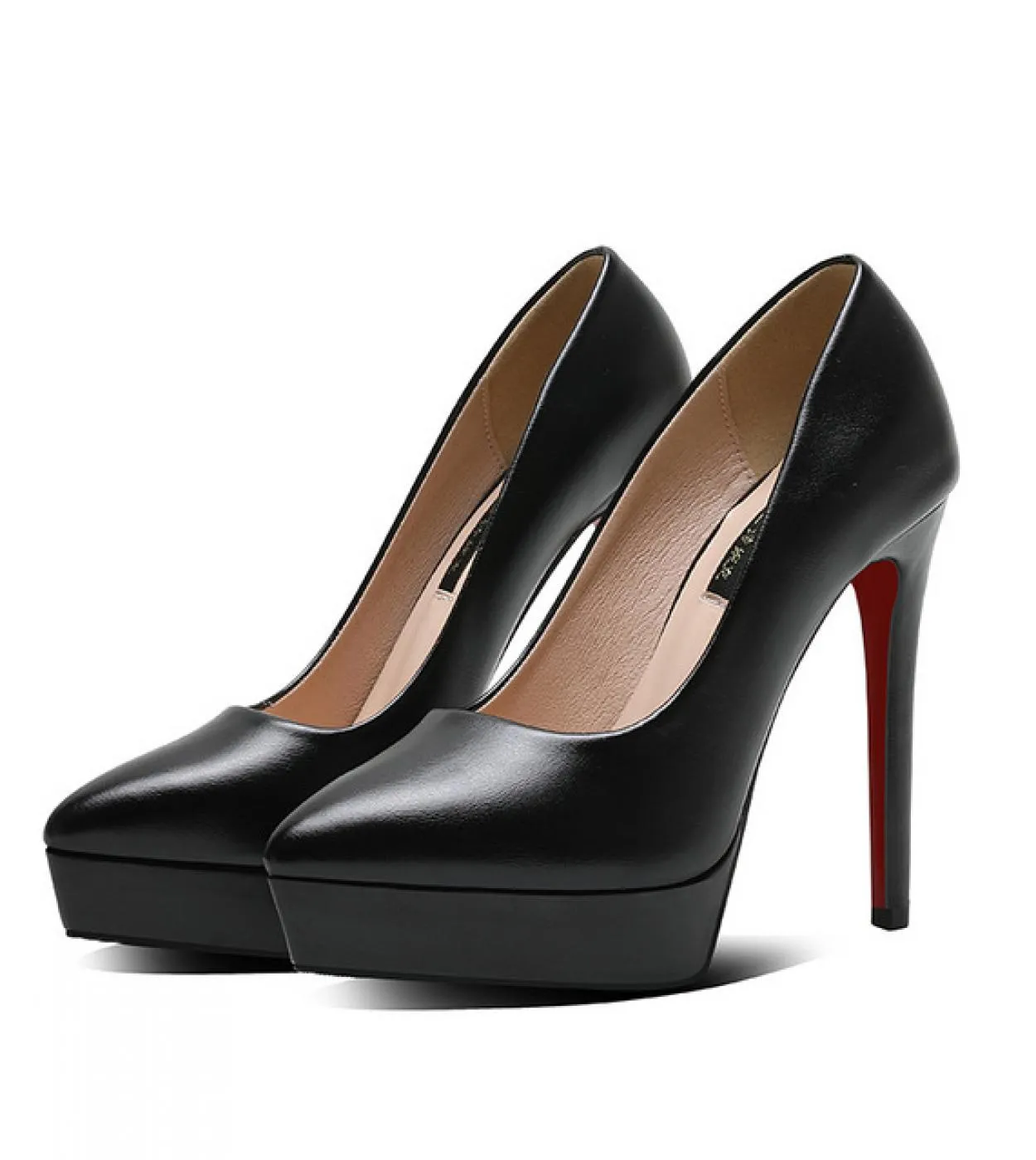 Pompe da donna 12cm Scarpe da donna in pelle opaca Scarpe a punta Scarpe da donna con tacco alto super sottile Scarpe da sposa d