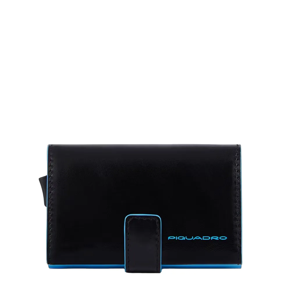 PORTA CARTE CREDITO PIQUADRO IN METALLO PP5649B2BLR/N NERO