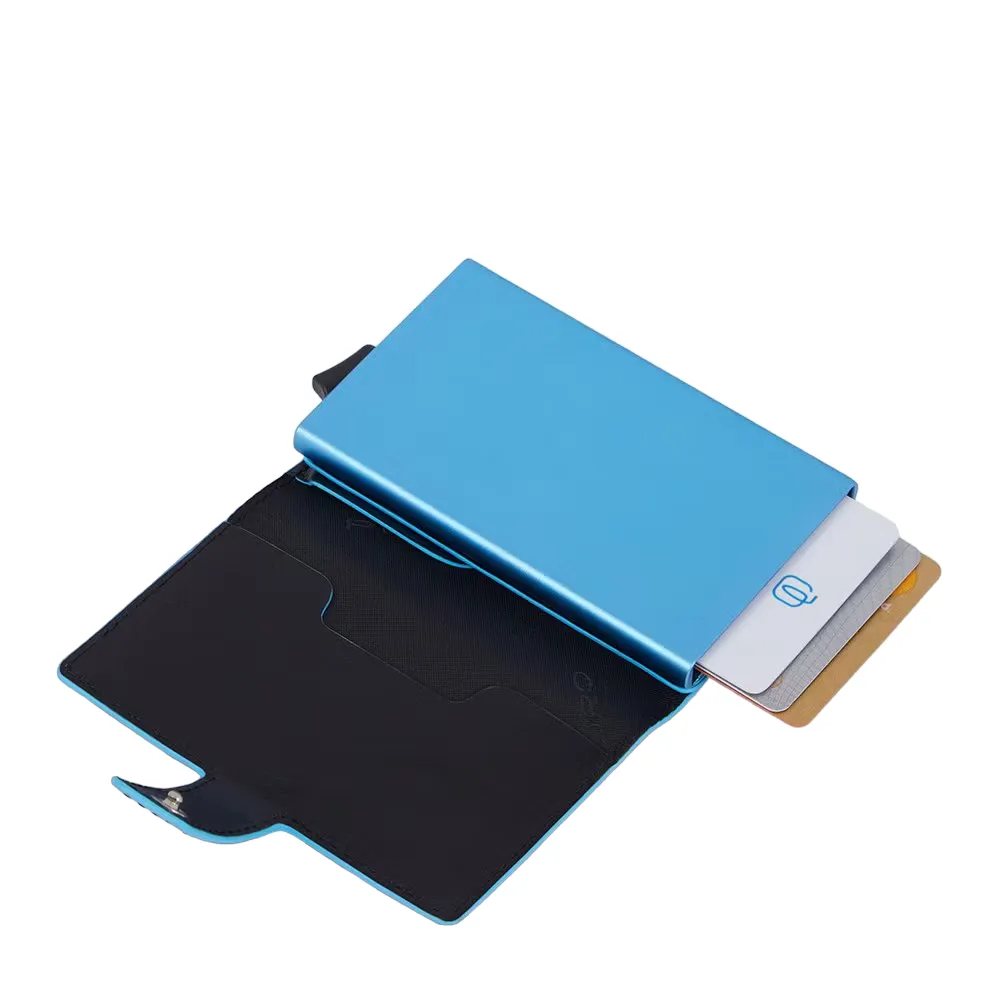 PORTA CARTE CREDITO PIQUADRO IN METALLO PP5649B2BLR/N NERO