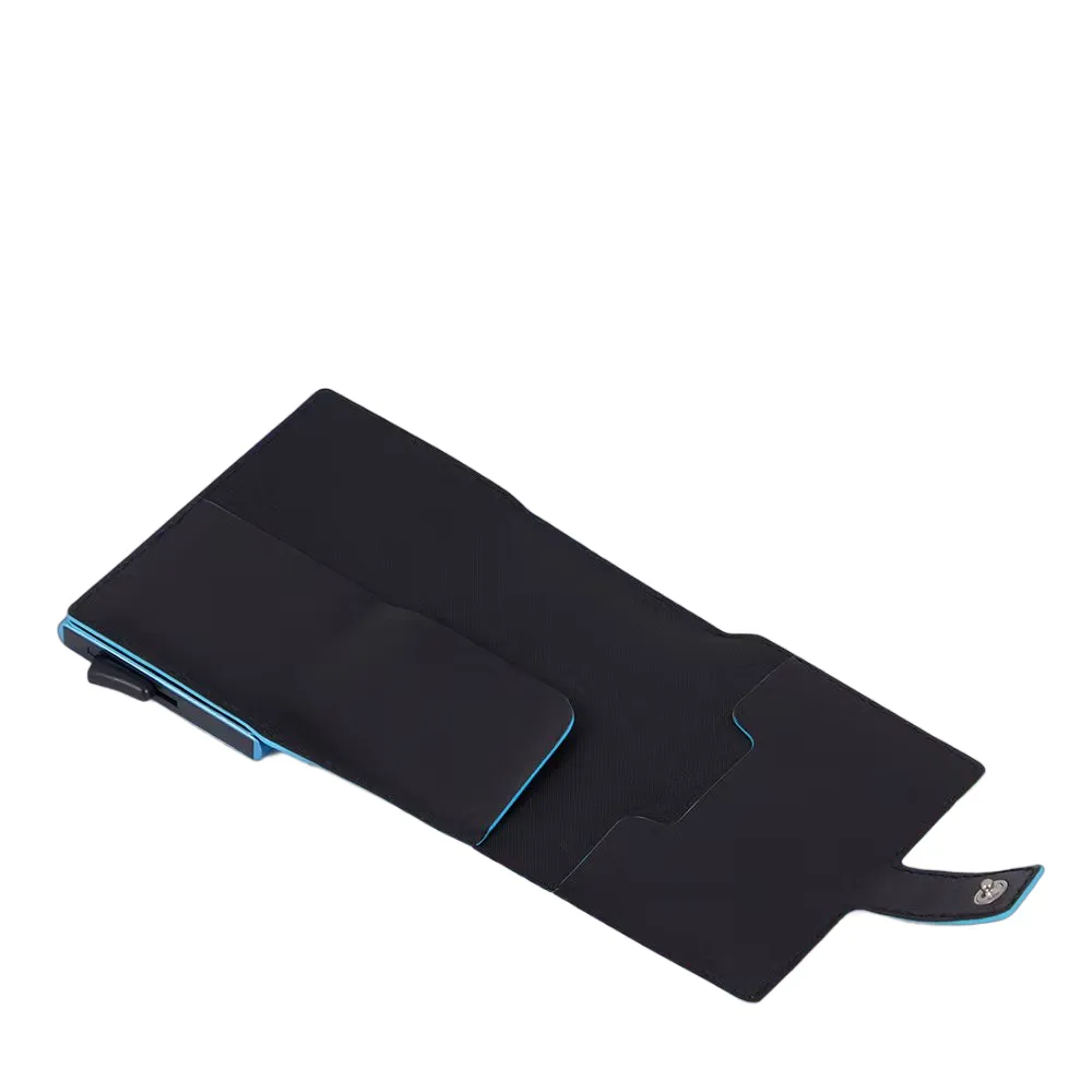 PORTA CARTE CREDITO PIQUADRO IN METALLO PP5649B2BLR/N NERO