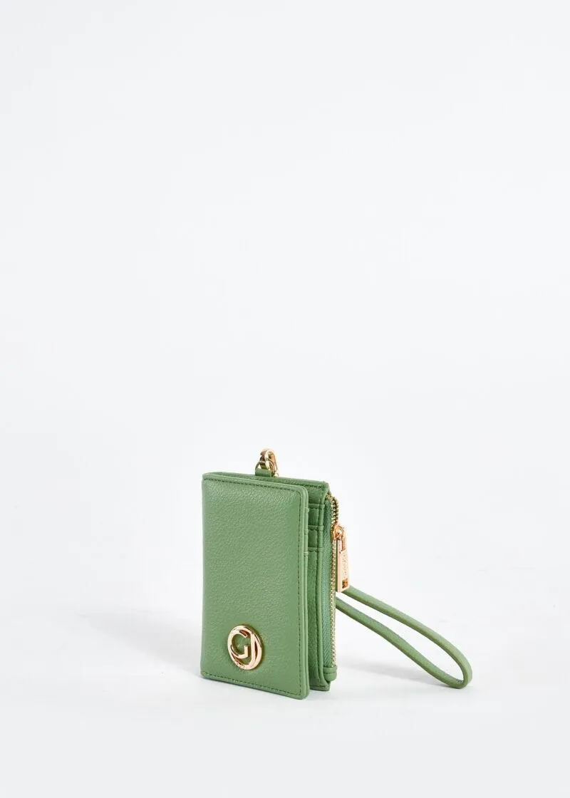 Portacarte tascabile in similpelle con logo
