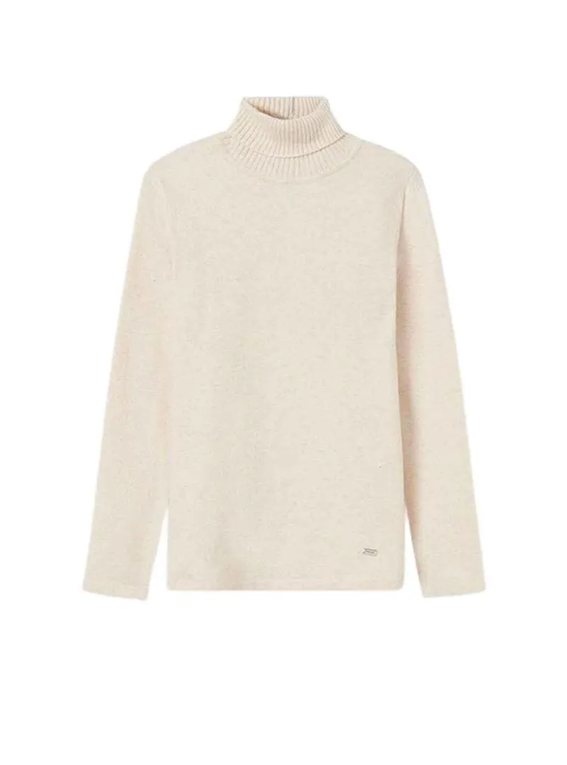 Pullover Mayoral Cinere Tricot Beige per Bambina
