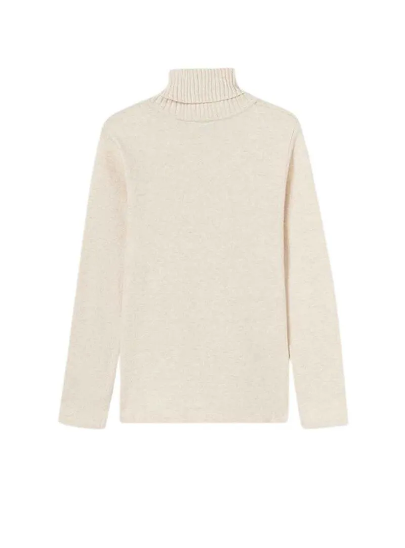 Pullover Mayoral Cinere Tricot Beige per Bambina