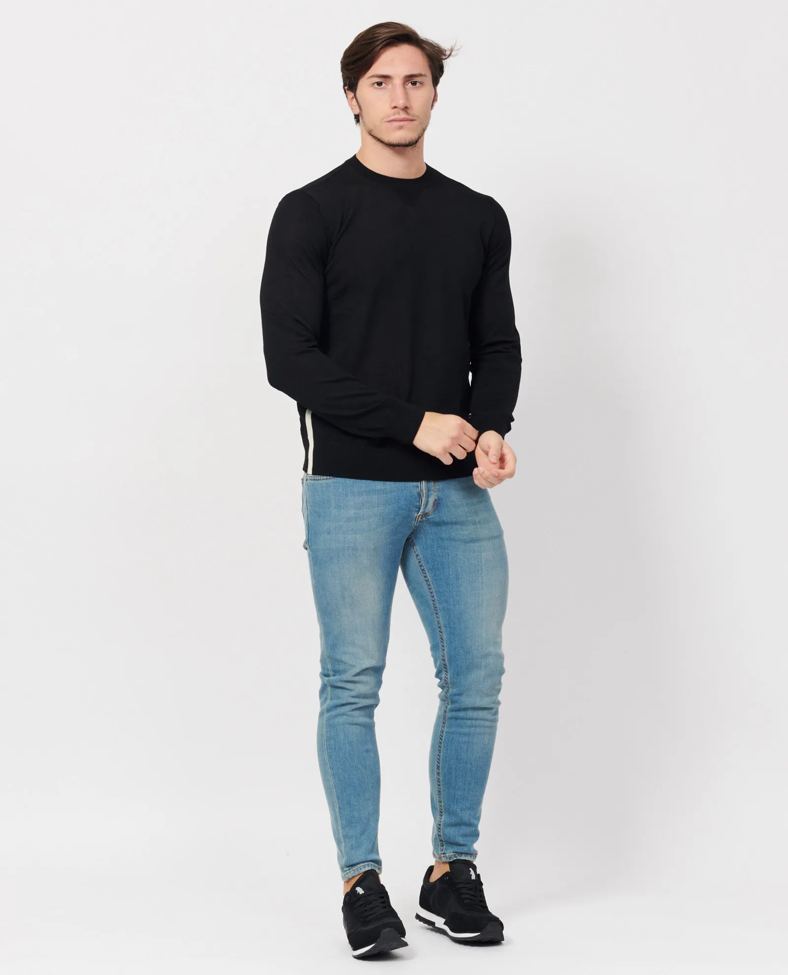 Pullover uomo EA7 con lettering laterale