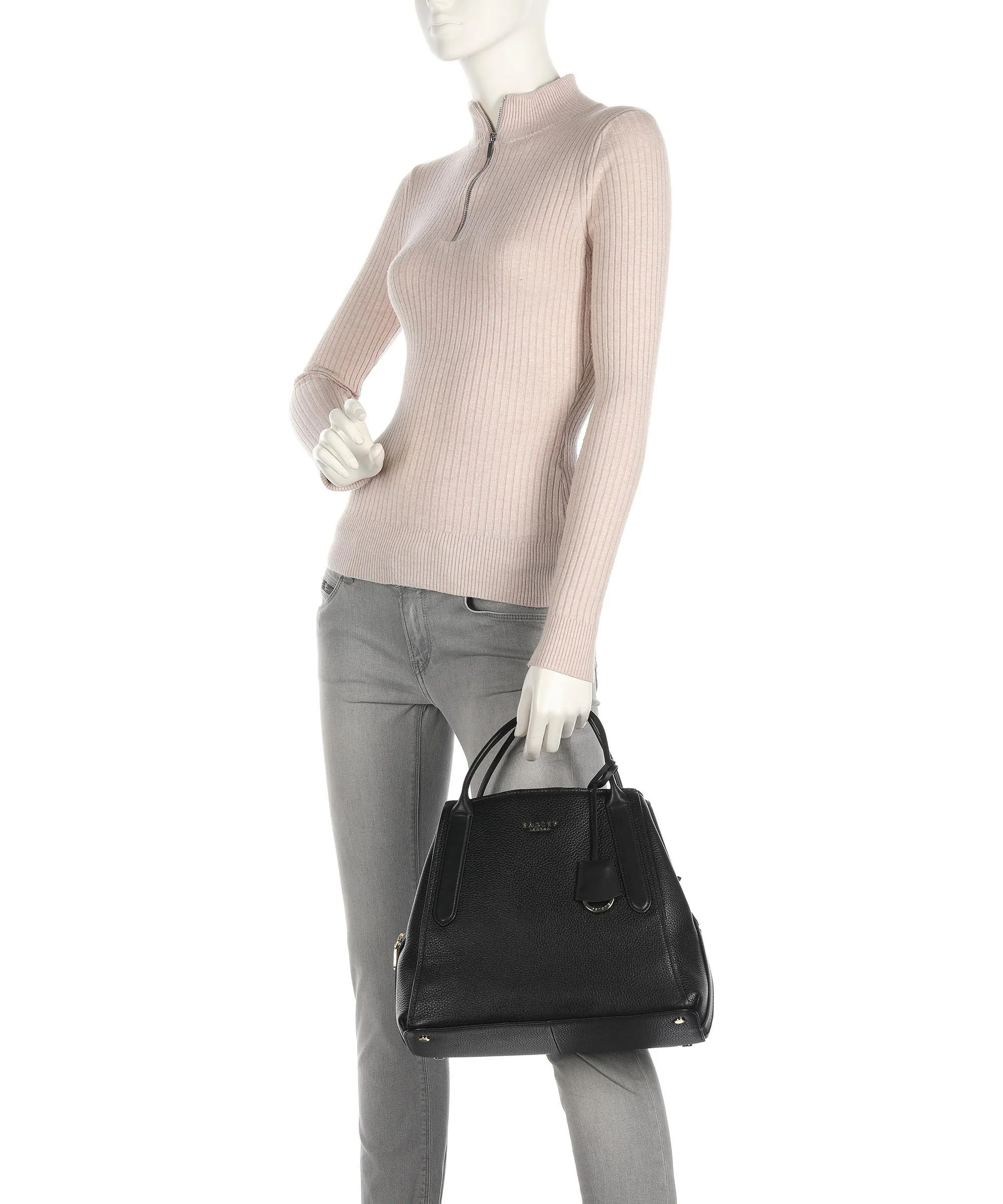  Radley London Baylis Road 2.0 Borsa a mano pelle di vacchetta grana nero  